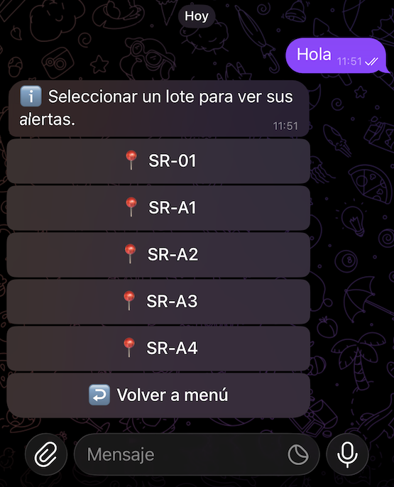 Selección de lote