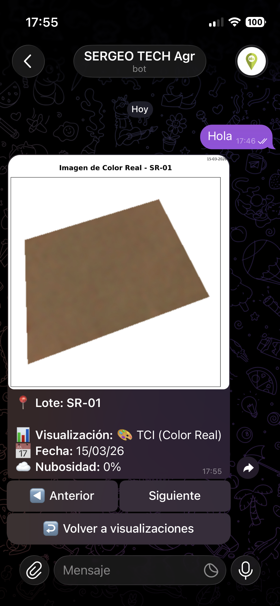 TCI Color Real del lote SR-01